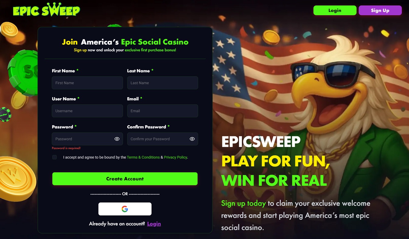 Play Free Social Slots at EpicSweep — Gold Coins & Daily Rewards