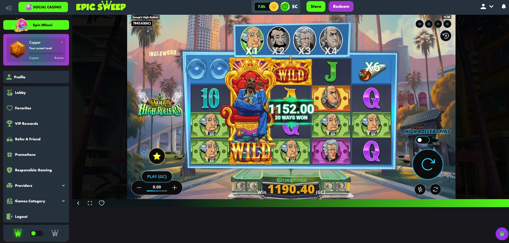 Snoop’s High Rollers Bonus Features