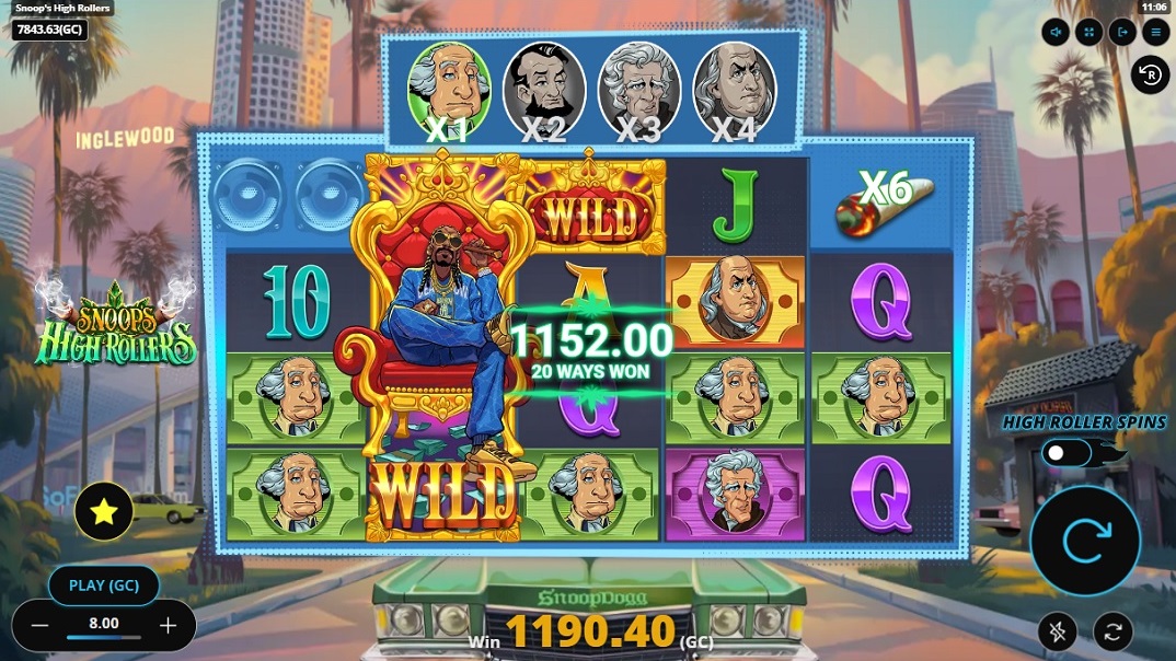 Snoop's High Rollers Slot by Gaming Corps on EpicSweep